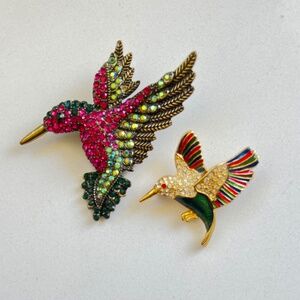 Two Hummingbird Brooches